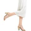 imagemysoft Womens Chunky Block Heels 33IN Open Toe Ankle Strap High Heeled Sandals