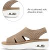 imagemysoft Womens Comfortable Walking Sandals Slip On Air Cushion Slingback Open Toe Platform Summer ShoesBrown