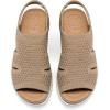 imagemysoft Womens Comfortable Walking Sandals Slip On Air Cushion Slingback Open Toe Platform Summer ShoesBrown