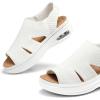 imagemysoft Womens Comfortable Walking Sandals Slip On Air Cushion Slingback Open Toe Platform Summer ShoesWhite