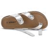 imagemysoft Womens Cork Footbed Sandals Double Adjustable Buckle Slide Sandals Slip On Walking Summer ShoesSilver