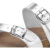 imagemysoft Womens Cork Footbed Sandals Double Adjustable Buckle Slide Sandals Slip On Walking Summer ShoesSilver
