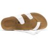 imagemysoft Womens Cork Footbed Sandals Double Adjustable Buckle Slide Sandals Slip On Walking Summer ShoesWhite