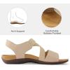 imagemysoft Womens Orthotic Comfortable Walking Sandals Arch Support Sandals Lightweight Athletic Outdoor Hiking ShoesKhaki