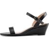 imagemysoft Womens Wedge Sandals 2 Inch Low Heel Open Toe Ankle Strap Summer Wedding Party Dress ShoesBlack