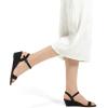 imagemysoft Womens Wedge Sandals 2 Inch Low Heel Open Toe Ankle Strap Summer Wedding Party Dress ShoesBlack Nubuck