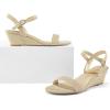 imagemysoft Womens Wedge Sandals 2 Inch Low Heel Open Toe Ankle Strap Summer Wedding Party Dress ShoesGold