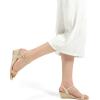 imagemysoft Womens Wedge Sandals 2 Inch Low Heel Open Toe Ankle Strap Summer Wedding Party Dress ShoesGold
