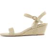 imagemysoft Womens Wedge Sandals 2 Inch Low Heel Open Toe Ankle Strap Summer Wedding Party Dress ShoesGold