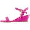 imagemysoft Womens Wedge Sandals 2 Inch Low Heel Open Toe Ankle Strap Summer Wedding Party Dress ShoesHot Pink