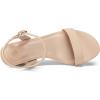 imagemysoft Womens Wedge Sandals 2 Inch Low Heel Open Toe Ankle Strap Summer Wedding Party Dress ShoesNude