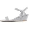 imagemysoft Womens Wedge Sandals 2 Inch Low Heel Open Toe Ankle Strap Summer Wedding Party Dress ShoesSilver
