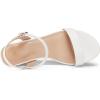 imagemysoft Womens Wedge Sandals 2 Inch Low Heel Open Toe Ankle Strap Summer Wedding Party Dress ShoesWhite