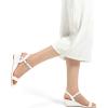 imagemysoft Womens Wedge Sandals 2 Inch Low Heel Open Toe Ankle Strap Summer Wedding Party Dress ShoesWhite