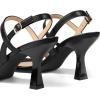 imagemysoft Womens Strappy Stiletto Heels Open Square Toe Ankle Strap Dress Shoes 3 Inch Kitten Heeled SandalsBlack Pu