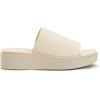 imagemysoft Womens Platform Sandals 18 Inch Slip On Comfortable Knit Open Toe Flatform Chunky Slide SandalsBeige