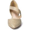 imagemysoft Womens Pumps Pointed Toe 3 inch Dress Shoes GoldGlitter