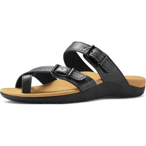 imagemysoft Womens Arch Support Slide Sandals Adjustable Orthopedic Flip Flops Comfortable Walking Summer ShoesBlack