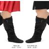 imagemysoft Womens Wide Calf Knee High Boots Flat Tall Boots with Side ZippersBlack Extra Wide Calf