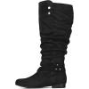 imagemysoft Womens Wide Calf Knee High Boots Flat Tall Boots with Side ZippersBlack Extra Wide Calf