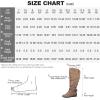 imagemysoft Womens Wide Calf Knee High Boots Flat Tall Boots with Side ZippersBrown Extra Wide Calf