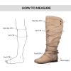 imagemysoft Womens Wide Calf Knee High Boots Flat Tall Boots with Side ZippersTaupe Extra Wide Calf