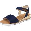 imagemysoft Womens Comfortable Wedge Sandals Casual Espadrilles Ankle Strap Open Toe Walking Summer ShoesNavy