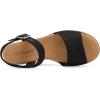 imagemysoft Womens Comfortable Wedge Sandals Casual Espadrilles Ankle Strap Open Toe Walking Summer ShoesBlack