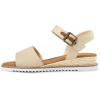 imagemysoft Womens Comfortable Wedge Sandals Casual Espadrilles Ankle Strap Open Toe Walking Summer ShoesNatural