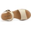 imagemysoft Womens Comfortable Wedge Sandals Casual Espadrilles Ankle Strap Open Toe Walking Summer ShoesNatural