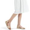 imagemysoft Womens Comfortable Wedge Sandals Casual Espadrilles Ankle Strap Open Toe Walking Summer ShoesNatural