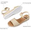 imagemysoft Womens Comfortable Wedge Sandals Casual Espadrilles Ankle Strap Open Toe Walking Summer ShoesNatural