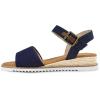 imagemysoft Womens Comfortable Wedge Sandals Casual Espadrilles Ankle Strap Open Toe Walking Summer ShoesNavy