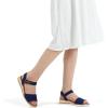 imagemysoft Womens Comfortable Wedge Sandals Casual Espadrilles Ankle Strap Open Toe Walking Summer ShoesNavy