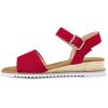 imagemysoft Womens Comfortable Wedge Sandals Casual Espadrilles Ankle Strap Open Toe Walking Summer ShoesRed