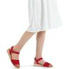 imagemysoft Womens Comfortable Wedge Sandals Casual Espadrilles Ankle Strap Open Toe Walking Summer ShoesRed