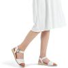 imagemysoft Womens Comfortable Wedge Sandals Casual Espadrilles Ankle Strap Open Toe Walking Summer ShoesWhite