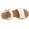 imagemysoft Womens Comfortable Wedge Sandals Casual Espadrilles Ankle Strap Open Toe Walking Summer ShoesWhite