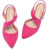 imagemysoft Womens Dress Shoes Low Heels 2 inch Kitten Pumps Slingback Wedding Party MediumWide Width ShoesHot Pink