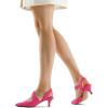 imagemysoft Womens Dress Shoes Low Heels 2 inch Kitten Pumps Slingback Wedding Party MediumWide Width ShoesHot Pink