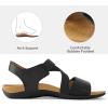 imagemysoft Womens Arch Support Sandals Orthotic Comfortable Walking Sandals Lightweight Adjustable Summer Outdoor ShoesBlack