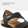 imagemysoft Womens Arch Support Sandals Orthotic Comfortable Walking Sandals Lightweight Adjustable Summer Outdoor ShoesBlack