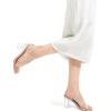 imagemysoft Womens Chunky Block Heels 35IN Open Toe Ankle Strap High Heeled Sandals Wedding Party Dress Pump ShoesClear