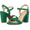 imagemysoft Womens Chunky Block Heels 35IN Open Toe Ankle Strap High Heeled Sandals Wedding Party Dress Pump ShoesGreen