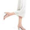 imagemysoft Womens Chunky Block Heels 35IN Open Toe Ankle Strap High Heeled Sandals Wedding Party Dress Pump ShoesNude Nubuck