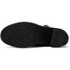 imagemysoft Womens Ankle Boots Low Chunky Stacked Heel Booties With Side ZipperSpliced Black