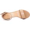 imagemysoft Womens Chunky Low Heels Open Toe Block Heeled Dress Ankle Strap Pump Wedding SandalsTan