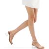 imagemysoft Womens Clear Heels Low Chunky Heel Open Toe Transparent Zebra Rhinestones Block Heeled Sandals Ankle Strap ShoesWood GrainClear
