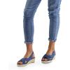 imagemysoft Womens Espadrille Wedge Sandals Platform Slingback Criss Cross Low Wedges Slip On Open Toe Dress Summer ShoesBlue
