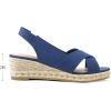 imagemysoft Womens Espadrille Wedge Sandals Platform Slingback Criss Cross Low Wedges Slip On Open Toe Dress Summer ShoesBlue